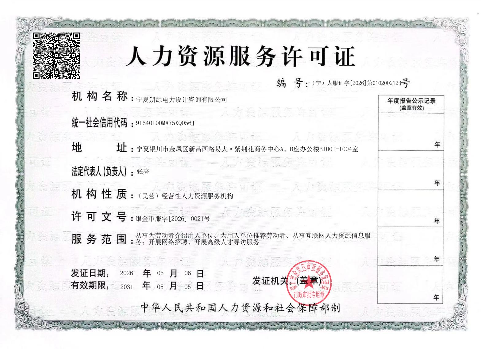 人力资源服务许可证 人力资源服务许可证